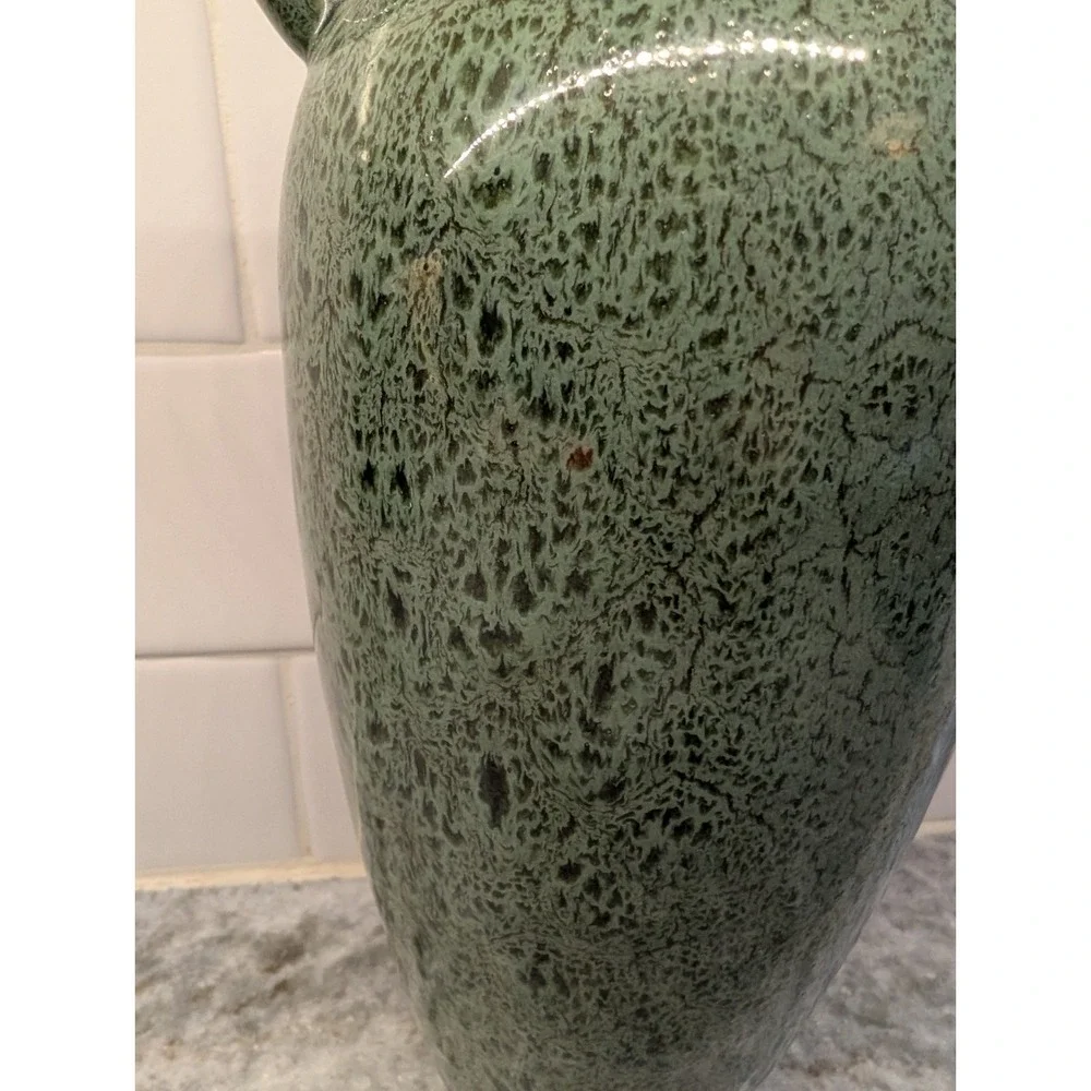 Bluish/Green With‎ Black Accent 10in Vase With Handles
